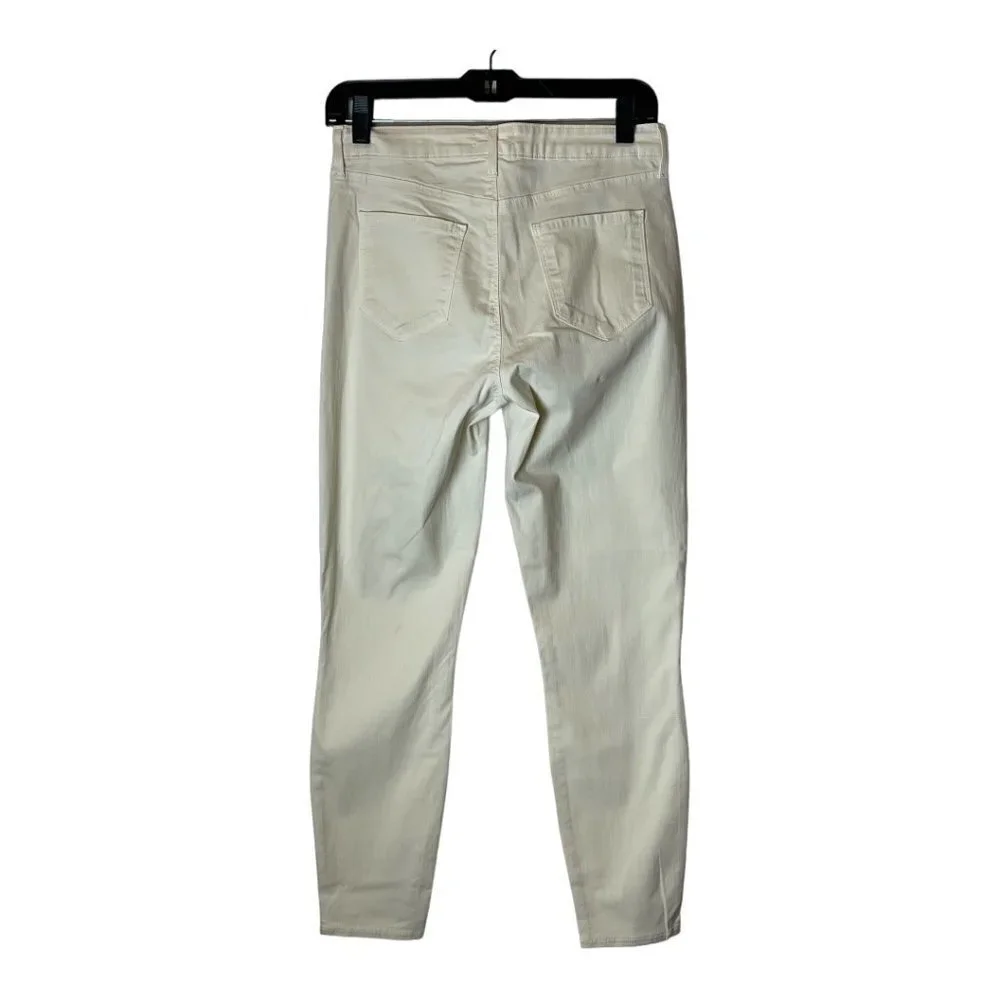 L'Agence White Margot Skinny High Rise Vintage‎ White Jeans Size 28